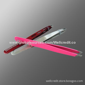 Hot selling eyebrow tweezer with comb in low price